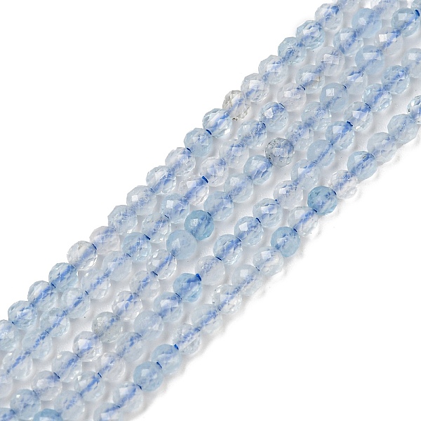 Natürliche Aquamarin Perlen Stränge