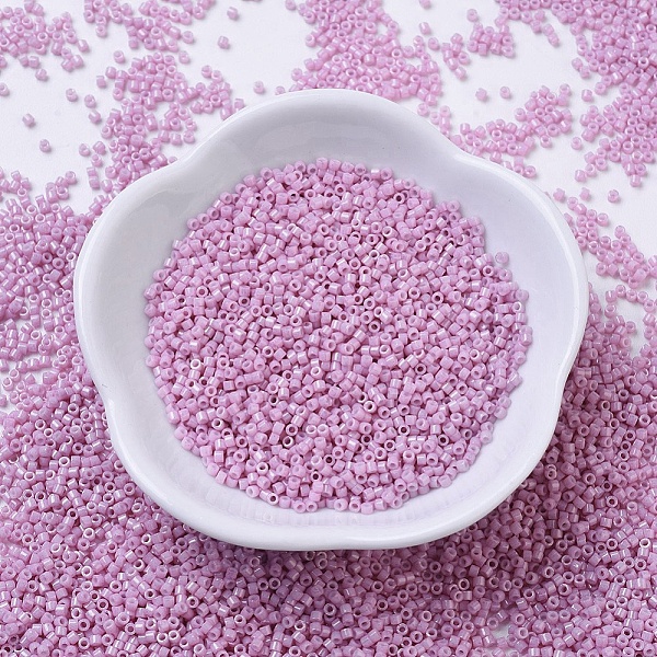 

PandaHall MIYUKI Delica Beads Small, Cylinder, Japanese Seed Beads, 15/0, (DBS0210) Opaque Antique Rose Luster, 1.1x1.3mm, Hole: 0.7mm..., Pink