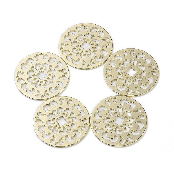 

PandaHall (Defective Closeout Sale Border damaged), Tibetan Style Alloy Chandelier Component Links, Flat Round, Golden, 48x1.5mm, Hole: 2mm...