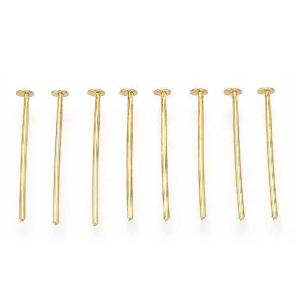 

PandaHall Brass Flat Head Pins, Long-Lasting Plated, Real Gold Plated, Nickel Free, Real 18K Gold Plated, 15x0.7mm, head: 2mm, 813pcs/bag....