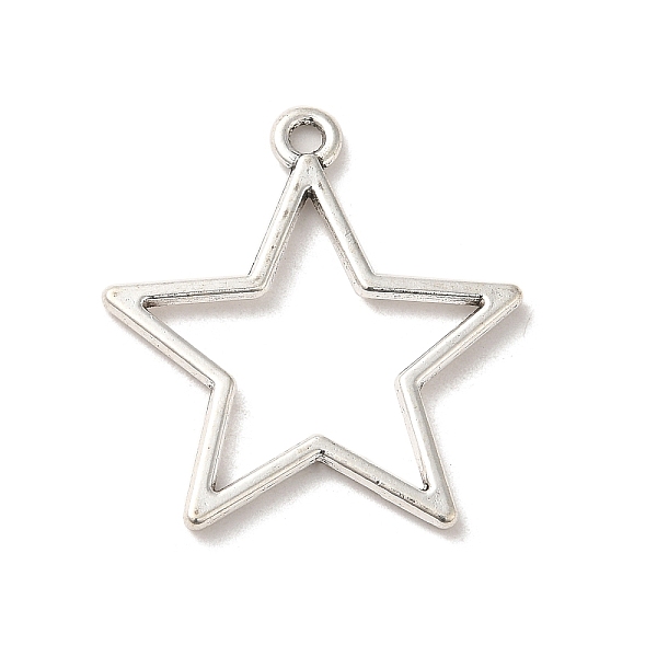 

PandaHall Tibetan Style Alloy Pendants, Cadmium Free & Lead Free, Hollowed Star, Antique Silver, 29x27x1.5mm, Hole: 2mm, about 637Pcs/1000G...