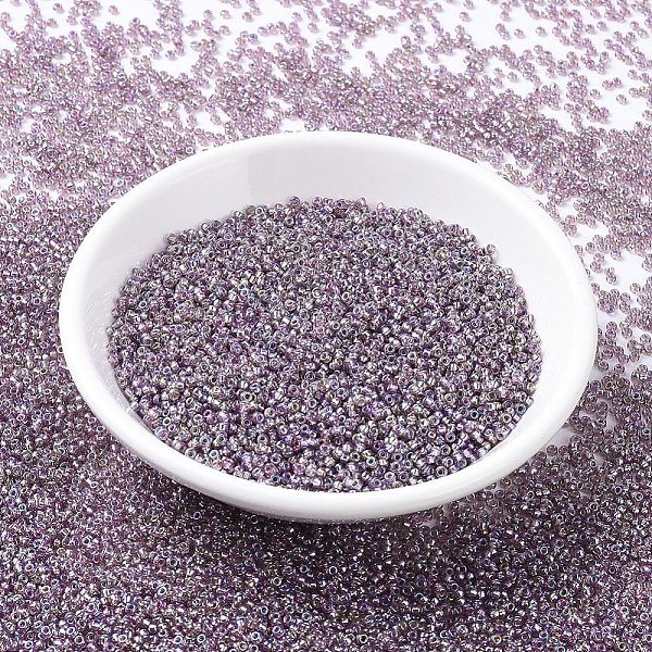

PandaHall MIYUKI Round Rocailles Beads, Japanese Seed Beads, (RR1012) Silverlined Smoky Amethyst AB, 11/0, 2x1.3mm, Hole: 0.8mm, about..., Purple