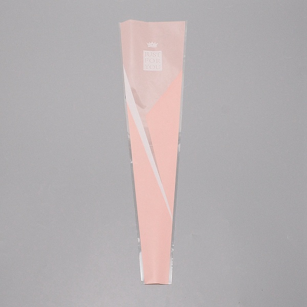 

PandaHall OPP Gift Bags, Single Flower Packaging Bags, with Word Just For You and Crown Pattern, Pink, 45x12.4x0.01cm Plastic Word Pink