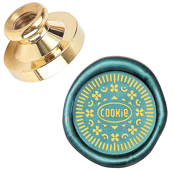 

PandaHall Wax Seal Brass Stamp Head, for Wax Seal Stamp, Word, 25x14.5mm Brass