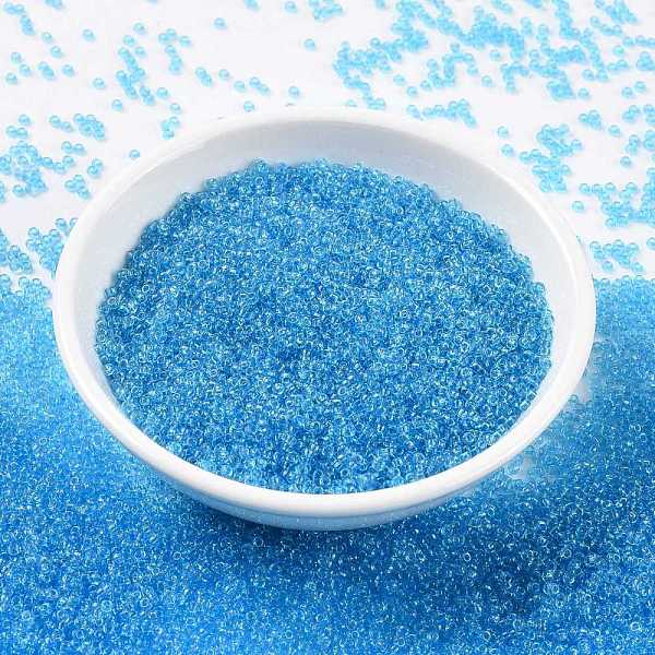 

PandaHall MIYUKI Round Rocailles Beads, Japanese Seed Beads, 15/0, (RR148D) Transparent Dark Aqua, 15/0, 1.5mm, Hole: 0.7mm, about..., Cyan