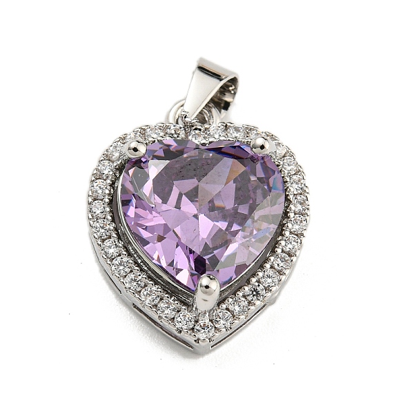 

PandaHall Rack Plating Brass Micro Pave Cubic Zirconia Pendants, Heart, Medium Orchid, 16.5x13.5x7mm, Hole: 4x3.5mm Brass+Cubic Zirconia...