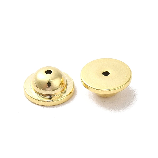

PandaHall Brass Studs Earrings Findings, Round, Real 24K Gold Plated, 8x4mm, Hole: 1mm Brass Round