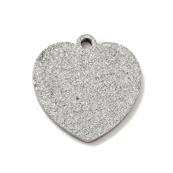 

PandaHall 304 Stainless Steel Textured Pendants, Heart, Stainless Steel Color, 12x12x1mm, Hole: 1mm 304 Stainless Steel Heart