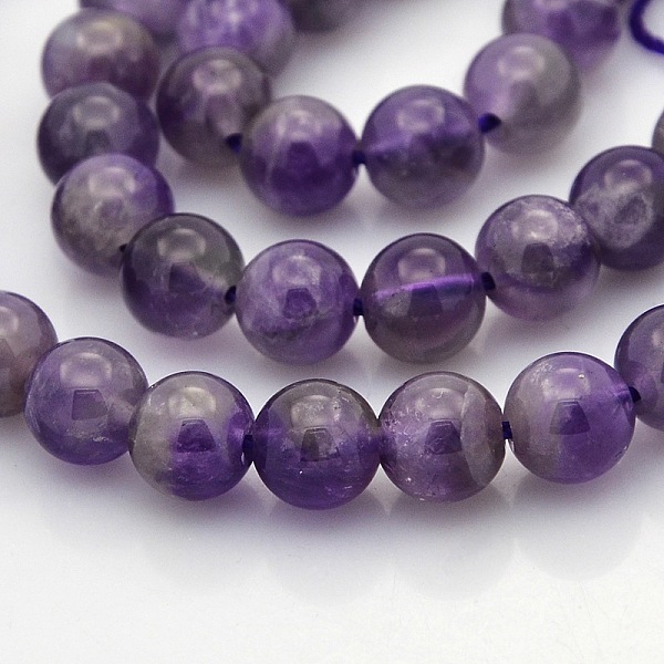

PandaHall Natural Amethyst Round Beads Strands, Medium Purple, 8mm, Hole: 1mm, about 50pcs/strand, 15.7 inch Amethyst Round Purple