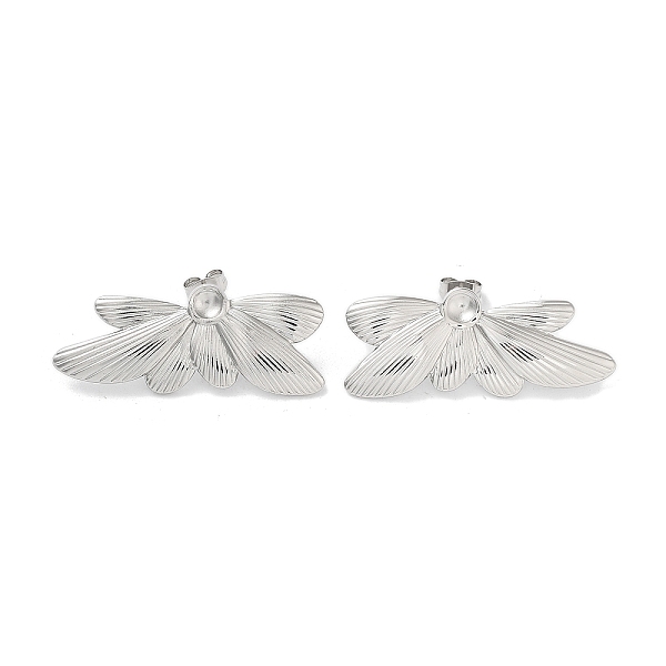 

PandaHall Butterfly 304 Stainless Steel Stud Earrings Findings, Stainless Steel Color, 16x40mm, Tray: 3.5mm 304 Stainless Steel Butterfly