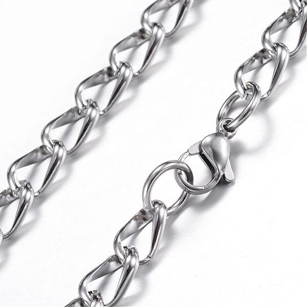 

PandaHall 304 Stainless Steel Curb Chain Bracelets, with Lobster Claw Clasps, Stainless Steel Color, 8-1/4 inch(210mm), 7mm 304 Stainless...