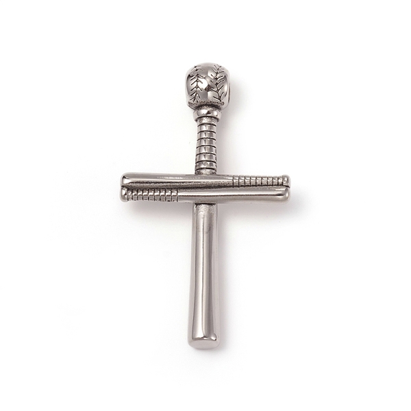 

PandaHall 304 Stainless Steel Big Pendants, Sports Charms, Cross with Baseball, Stainless Steel Color, 53x30x6mm, Hole: 5mm 304 Stainless...