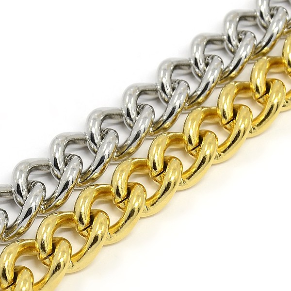 

PandaHall 304 Stainless Steel Curb Chain/Twisted Chain Bracelets, with Lobster Claw Clasps, Mixed Color, 9 inch(230mm), 13.5mm 304 Stainless...