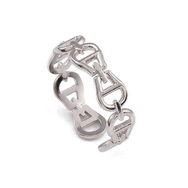 

PandaHall 304 Stainless Steel Hollow Teardrop Clasp Shape Open Cuff Rings for Women, Stainless Steel Color, US Size 7 1/4(17.5mm) 304...