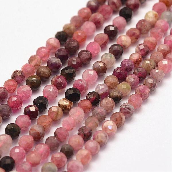 

PandaHall Natural Tourmaline Bead Strands, Faceted, Round, 4mm, Hole: 1mm, about 96pcs/strand, 15.5 inch Tourmaline Round