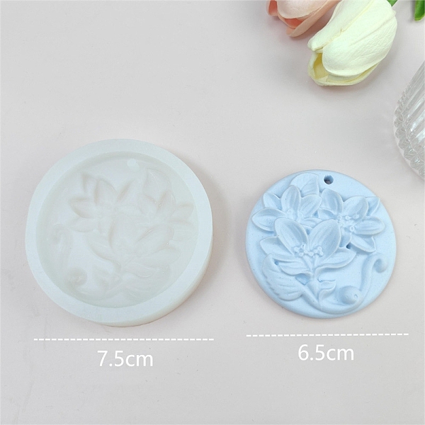 

PandaHall Flower Pendant DIY Food Grade Silicone Mold, Resin Casting Molds, for UV Resin, Epoxy Resin Craft Making, White, 75x16mm Silicone...