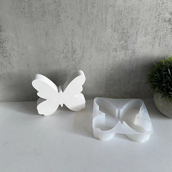 

PandaHall Animal Candle Holder Silhouette Silicone Molds, For Candle Making, Butterfly, 10.2x11x2.7cm Silicone Butterfly