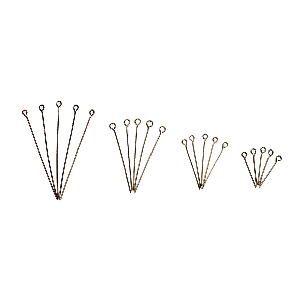 

PandaHall Brass Eye Pin, with Storage Container, Antique Bronze, 2.0cm/2.8cm/3.8cm/5cm, Hole: 2mm, Pin: 0.7mm, about 600pcs/box Brass