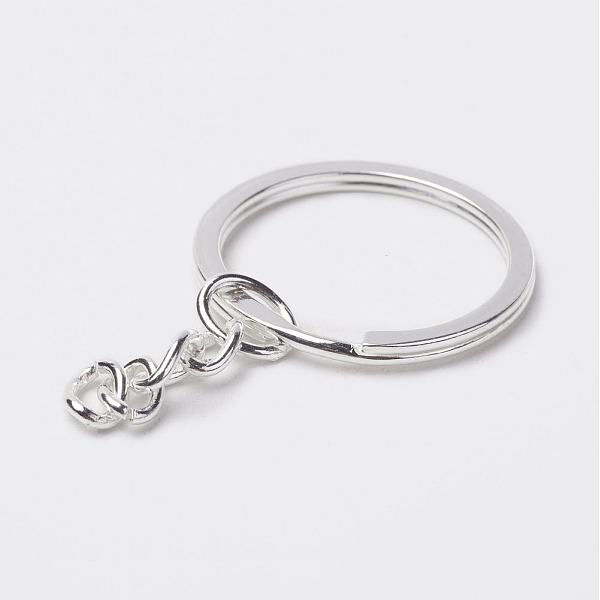 

PandaHall Iron Split Key Rings, Silver, 30x2mm, Inner Diameter: 25mm Iron Ring