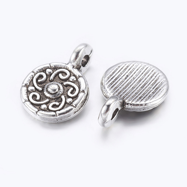 

PandaHall Tibetan Style Alloy Pendants, Cadmium Free & Nickel Free & Lead Free, Antique Silver, 9mm wide, 13mm long, hole: 1.5mm Alloy Round