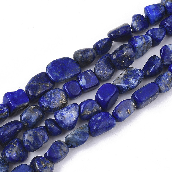 

PandaHall Natural Lapis Lazuli Beads Strands, Nuggets, Tumbled Stone, 5~11x5~8x3~6mm, Hole: 0.8mm, about: 52~56pcs/Strand, 15.94 inch...