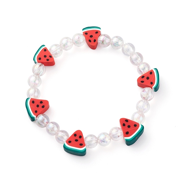 

PandaHall Stretch Kids Bracelets, with Transparent Acrylic and Watermelon Polymer Clay Beads, Colorful, Inner Diameter: 1-7/8 inch(4.8cm)...