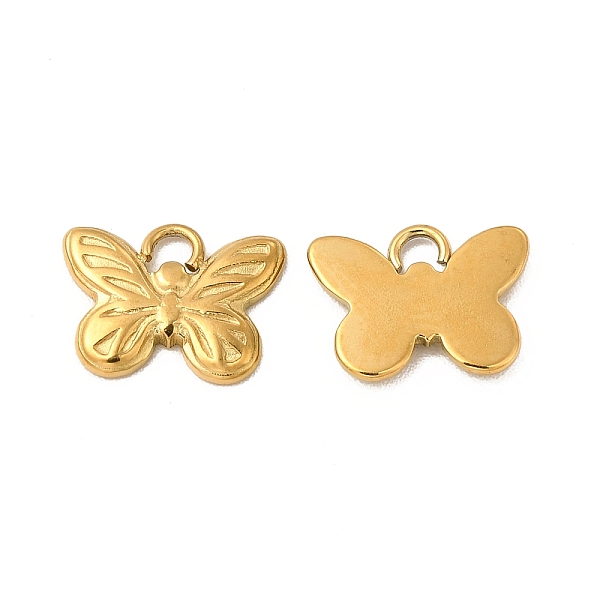 

PandaHall Ion Plating(IP) 304 Stainless Steel Pendants, Butterfly Charm, Real 18K Gold Plated, 9x11.5x1mm, Hole: 1.6mm 304 Stainless Steel...