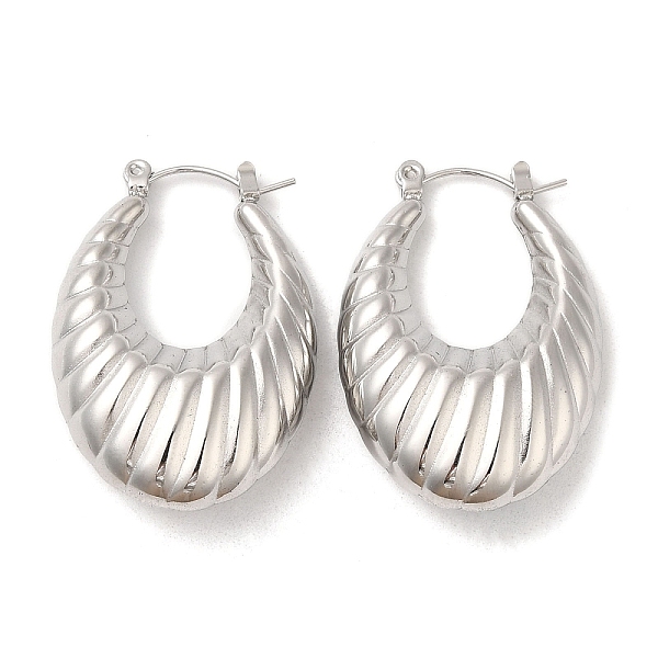 

PandaHall 304 Stainless Steel Thick Hoop Earrings, Croissant, Stainless Steel Color, 34x24x10mm 304 Stainless Steel Teardrop