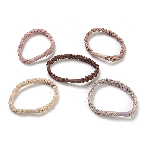 

PandaHall Nylon Elastic Hair Ties, Ponytail Holder, with Plastic Beads, Girls Hair Accessories, Mixed Color, 4~6.5mm, Inner Diameter: 44.5mm..., Multicolor
