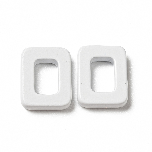 

PandaHall Spray Painted 201 Stainless Steel Linking Rings, Rectangle, White, 9.5x7.5x2mm, Inner Diameter: 4x5.5mm 201 Stainless Steel...