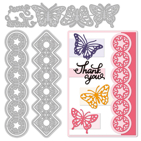 

PandaHall Carbon Steel Cutting Dies Stencils, for DIY Scrapbooking, Photo Album, Decorative Embossing, Paper Card, Matte Platinum Color...