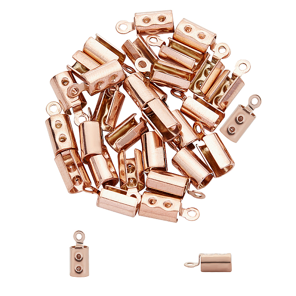 

PandaHall Unicraftale 304 Stainless Steel Cord End, Folding Crimp Ends, Rose Gold, 10x4mm, Hole: 1mm, Inner Diameter: 3.5mm, 30pcs/box 304...