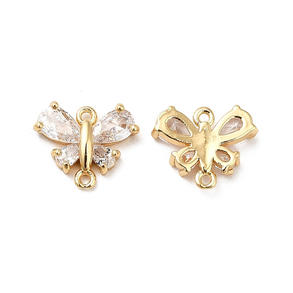 

PandaHall Brass Clear Cubic Zirconia Connector Charms, Butterfly Links, Real 18K Gold Plated, 9x10x2mm, Hole: 0.8mm Brass+Cubic Zirconia...