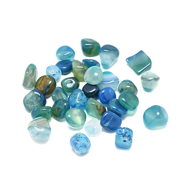 

PandaHall Natural Agate Beads, No Hole/Undrilled, Tumbled Stone, Vase Filler Gems, Dyed & Heated, Nuggets, 6~13mm, about 610pcs/1000g...
