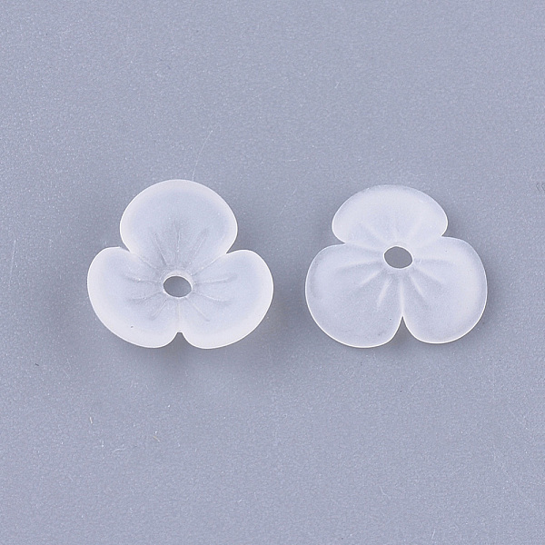 3-petal Transparente Acryl Perlenkappen