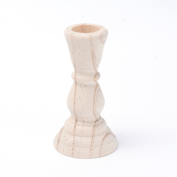 Natural Wood Candle Holders