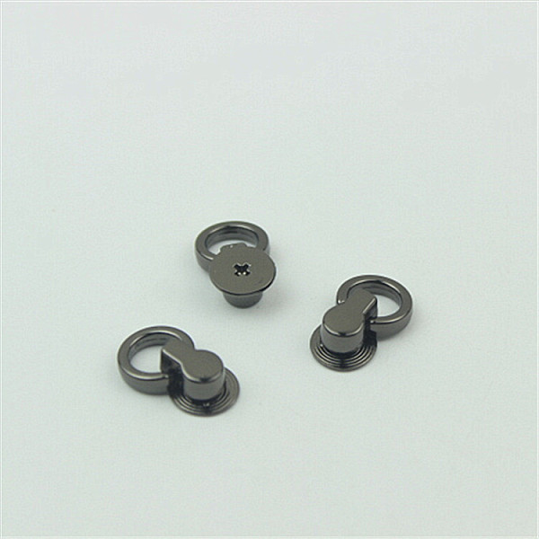 

PandaHall Zinc Alloy Side Clip Buckles Nail Rivet Connector Clasp, with O Ring, for Bag Hanger, Gunmetal, 19x12x5.5mm Alloy Others