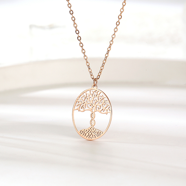 

PandaHall Elegant Stainless Steel Hollow Life Tree Pendant for Women's Daily Wear. Stainless Steel