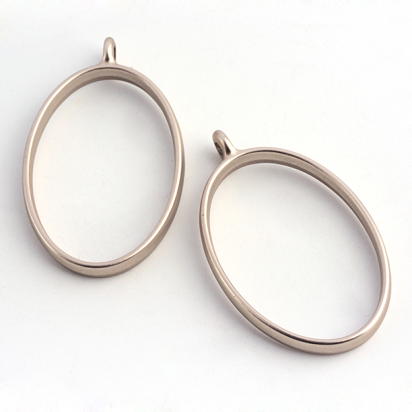 

PandaHall Matte Style Rack Plating Alloy Oval Open Back Bezel Pendants, For DIY UV Resin, Epoxy Resin, Pressed Flower Jewelry, Cadmium Free...