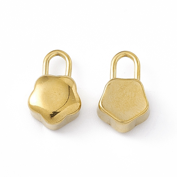 

PandaHall 304 Stainless Steel Pendants, Star Padlock, Golden, 15x9.5x5.5mm, Hole: 5x3mm 304 Stainless Steel Star