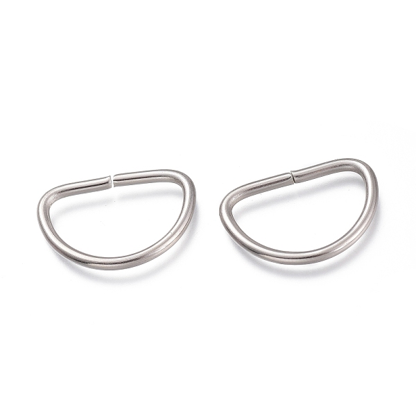 

PandaHall 304 Stainless Steel D Rings, Buckle Clasps, For Webbing, Strapping Bags, Garment Accessories, Stainless Steel Color, 24x16.5x2mm...