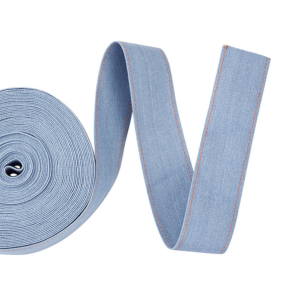 PandaHall Stitch Denim Ribbon, Garment Accessories, for DIY Crafts Hairclip Accessories and Sewing Decoration, Cornflower Blue, 4cm, 10m/bag...