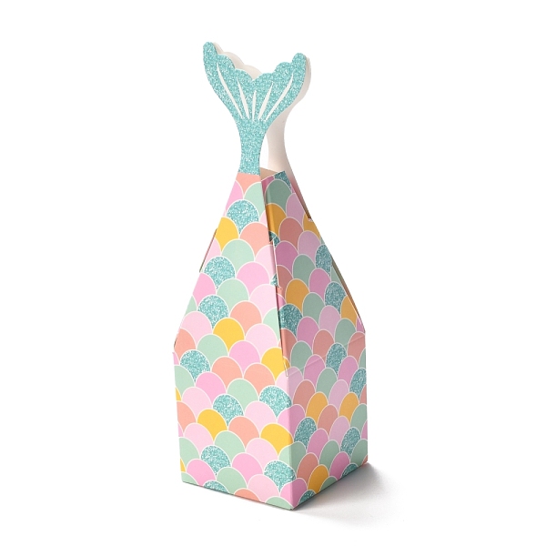 

PandaHall Paper Candy Boxes, Jewelry Candy Wedding Party Gift Packaging Boxes, Rectangle with Fishtail Shape, Light Sky Blue, 5x5x16cm Paper...