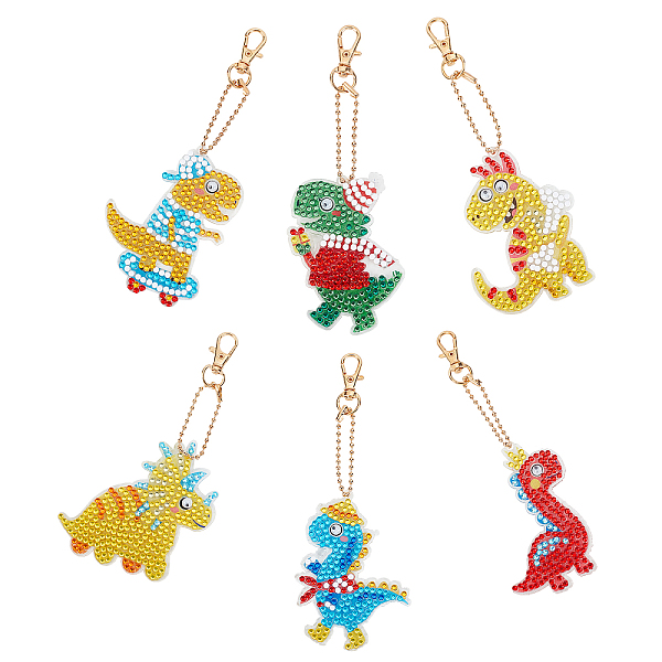 

PandaHall SUNNYCLUE DIY Diamond Painting Keychain Kits, Dinosaur Theme Diamond Painting Mold, Resin Rhinestones, Diamond Sticky Pen, Tray...