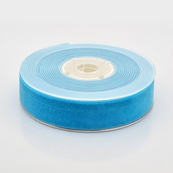 

PandaHall Polyester Velvet Ribbon for Gift Packing and Festival Decoration, Deep Sky Blue, 7/8 inch(23mm), about 25yards/roll(22.86m/roll)...