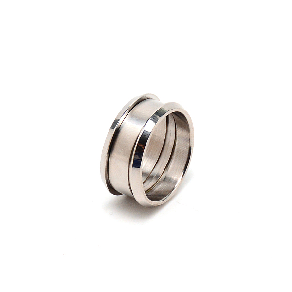 

PandaHall 3Pcs 316 Stainless Steel Grooved Finger Ring Settings, Ring Core Blank, for Inlay Ring Jewelry Making, Stainless Steel Color...