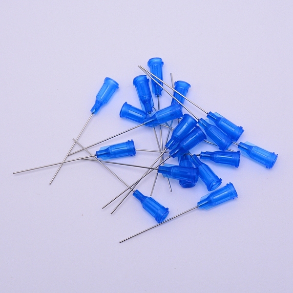 

PandaHall Stainless Steel Dispensing Needles, Plastic Interface, Dodger Blue, 55.5x7.5mm, Hole: 4.5mm, Pin: 0.71mm, inner diameter: 0.41mm...