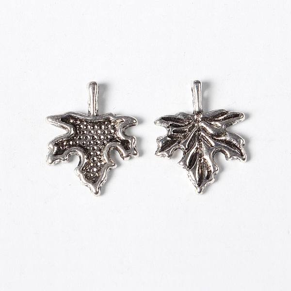 

PandaHall Autumn Theme Tibetan Style Alloy Pendants, Cadmium Free & Nickel Free & Lead Free, Maple Leaf, Antique Silver, 17x14mm, Hole...
