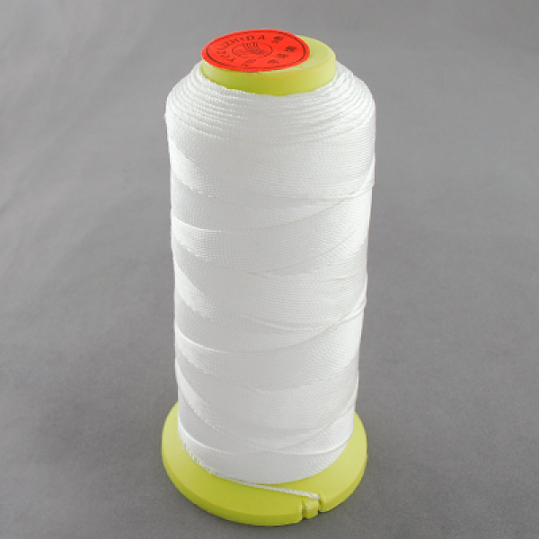 

PandaHall Nylon Sewing Thread, White, 0.2mm, about 800m/roll Nylon White