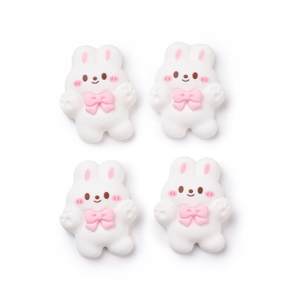 

PandaHall Opaque Resin Cabochons, Rabbit, White, 23.5x19x8mm Resin Rabbit White